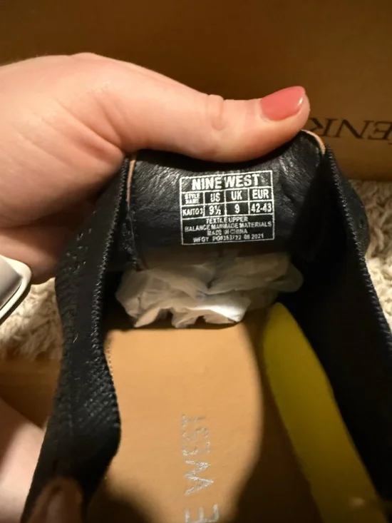 Nine West Black Knit Lace-Up Oxfords with Brown Accents - Picture 6 of 10